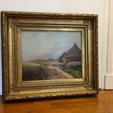 Tableau : huile sur panneau - Les meules
