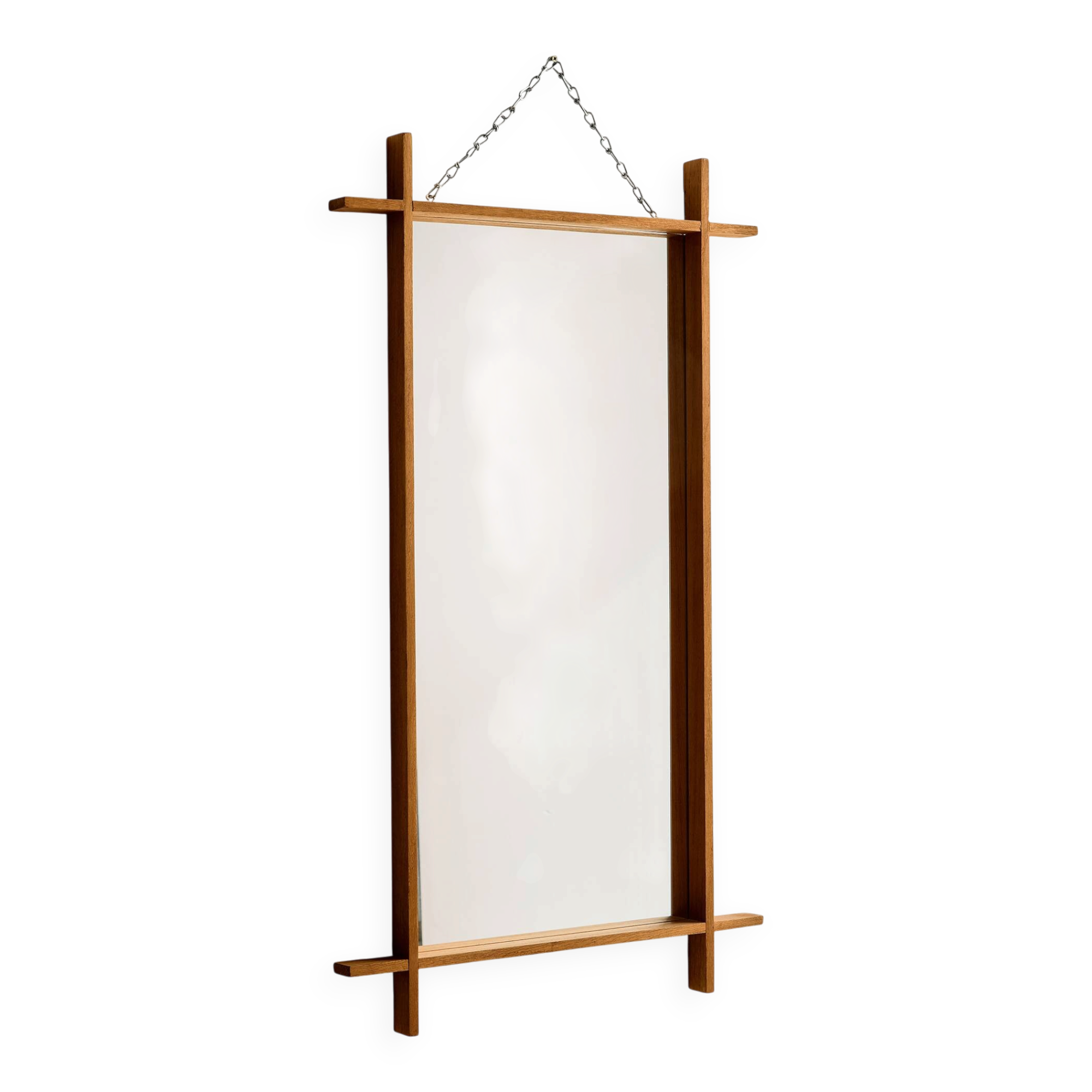 Miroir encadré en chêne