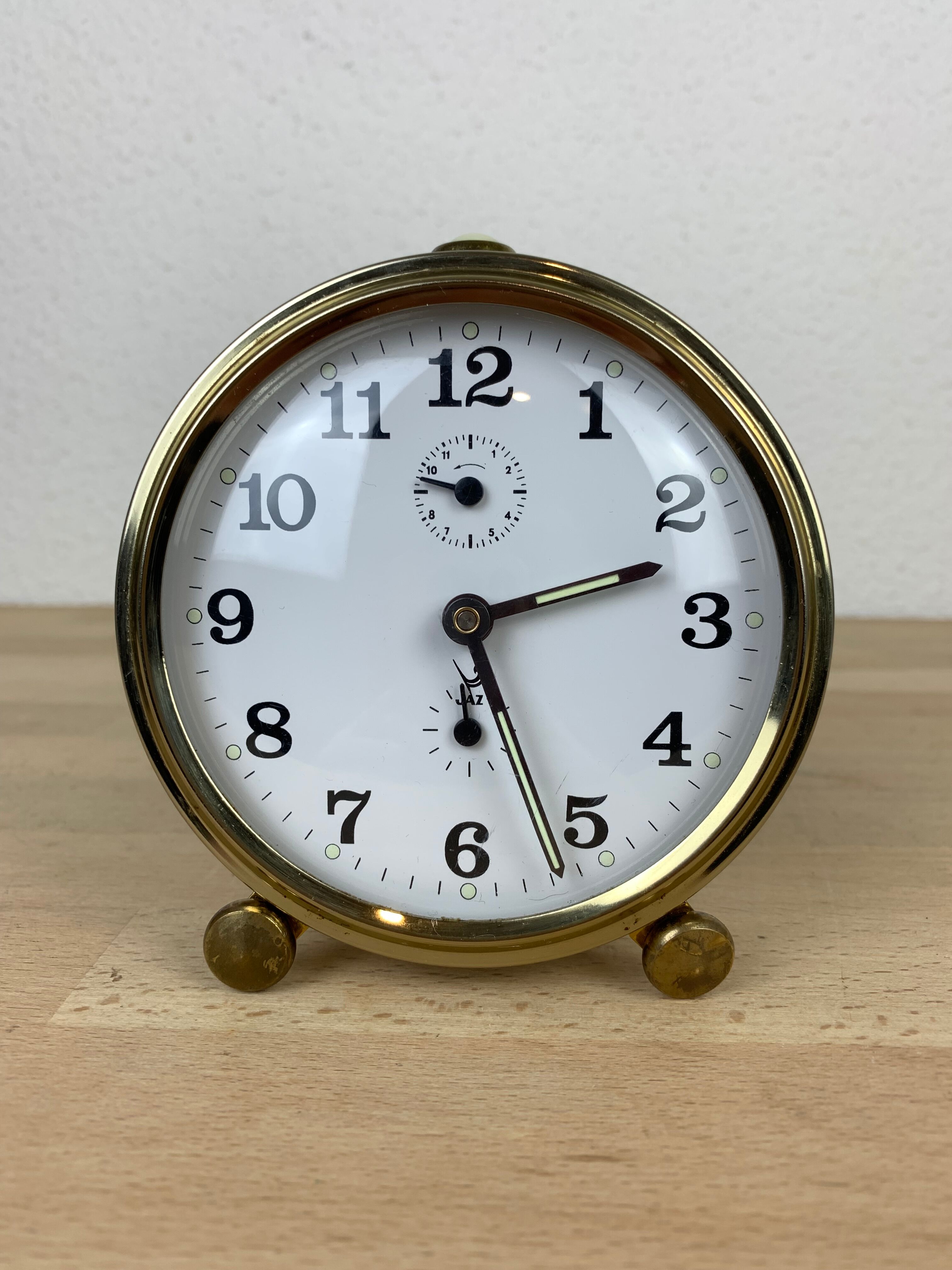 Clock alarm clock Jaz gold metal