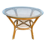vintage wicker table