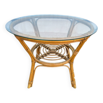 vintage wicker table