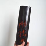 Black abstract vase