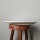 Antique oval ceramic dish with hand-painted floral decoration, country decor