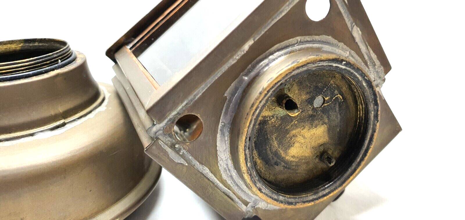 Old lamp in acetylene station master railway or other deco collection