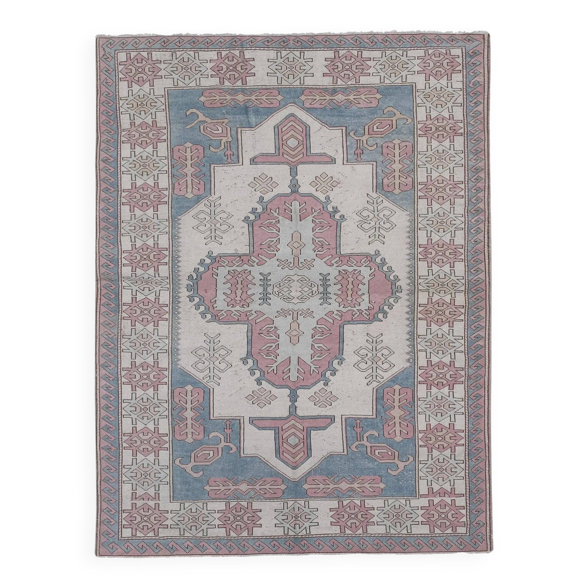 Vintage handmade Turkish rug 215x304 cm