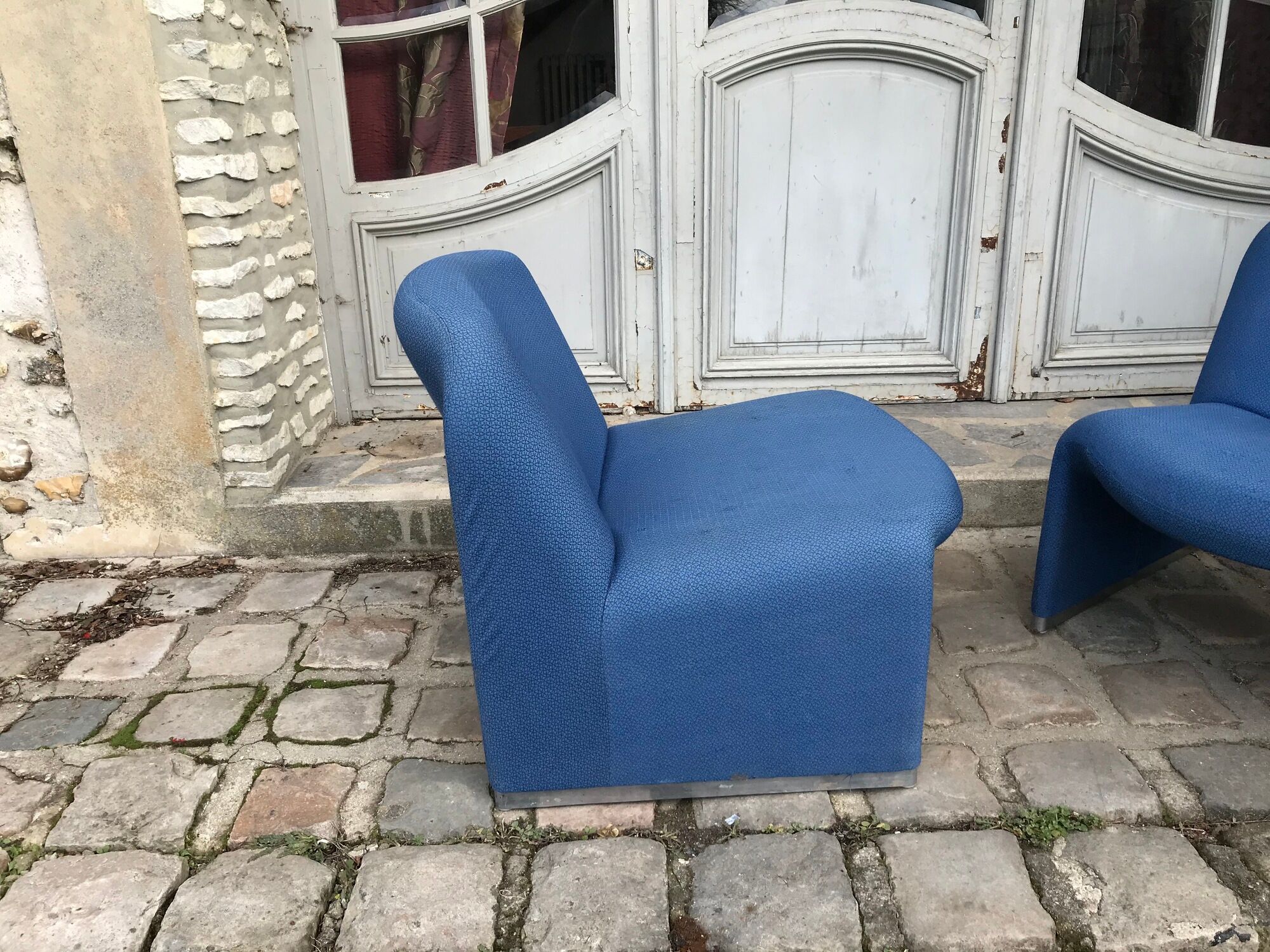 Pair of "Alki" armchairs by Giancarlo Piretti, Castelli edition, distributed by Artifot, circa 1970
