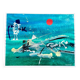Contemporary painting oil on paper signed