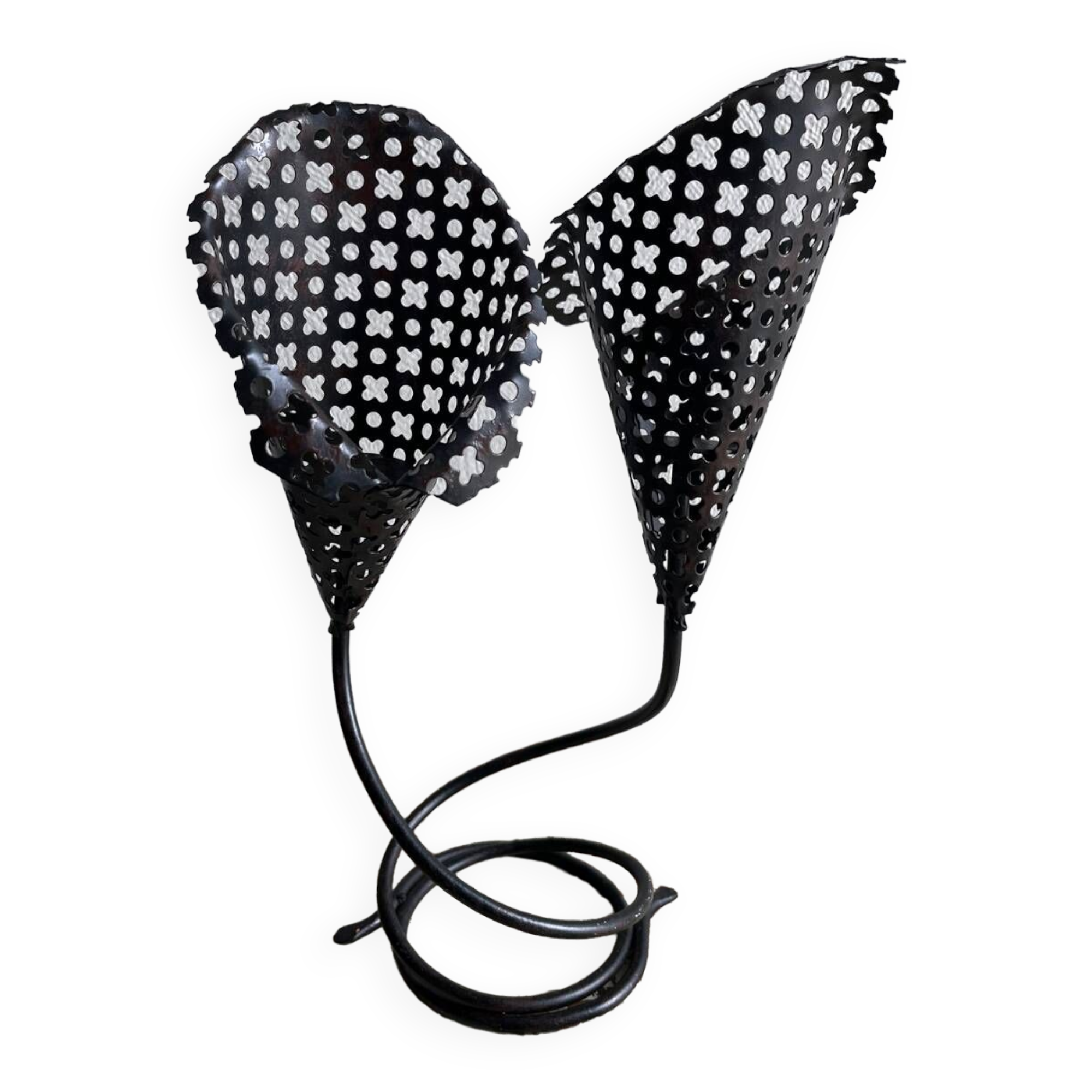 Perforated metal tealight candle holder