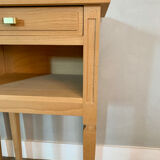 Pair of raw oak bedsides