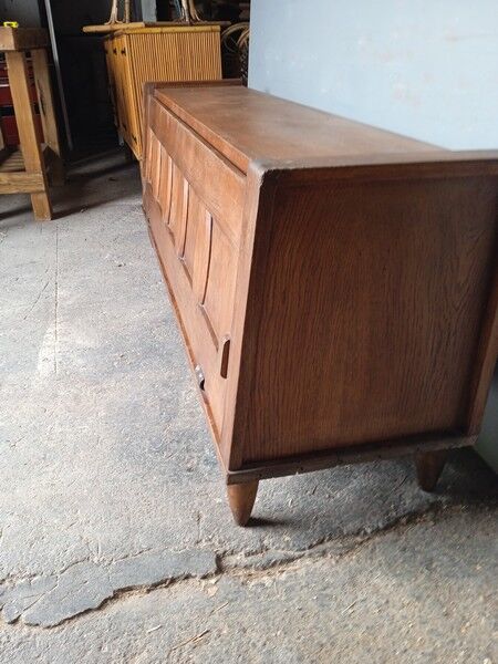 Sideboard in oak by Guillerme et Chambron 1950