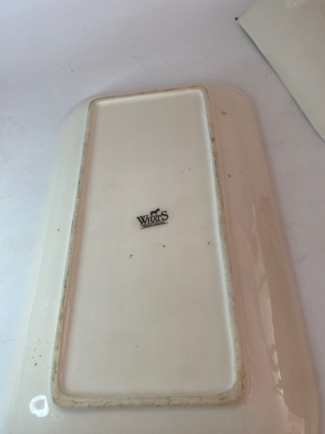 French porcelain asparagus dish