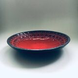 Brutalist Design Art Ceramic Bowl by Jan Nolf, Perignem, Belgium, 1950s