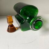 Holmegaard Dark Green Vintage with orange cap Decanter Danish