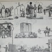 Engraving • Horse race, racecourse • Original lithograph from 1898