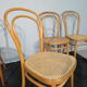 Set de 4 chaises cannées hêtre courbé