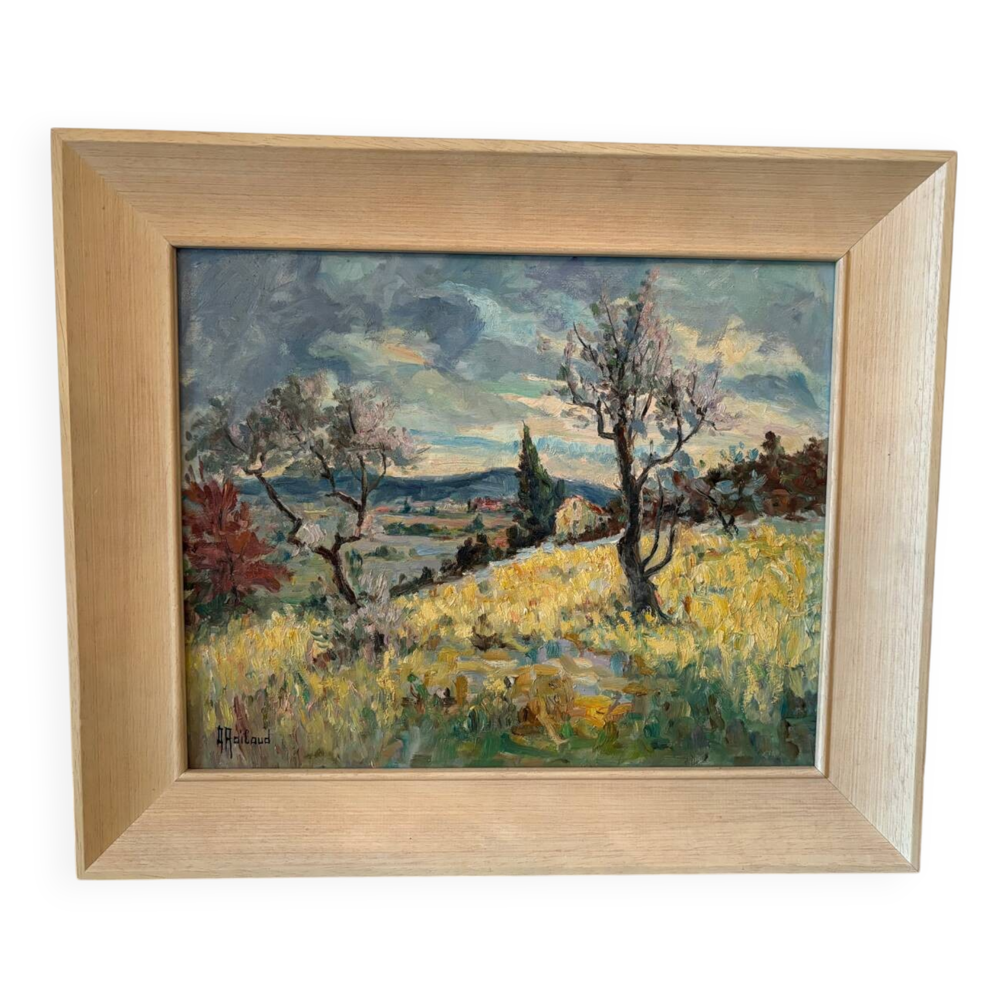 Mediterranean landscape signed