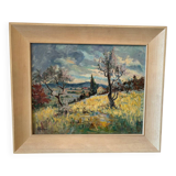 Mediterranean landscape signed