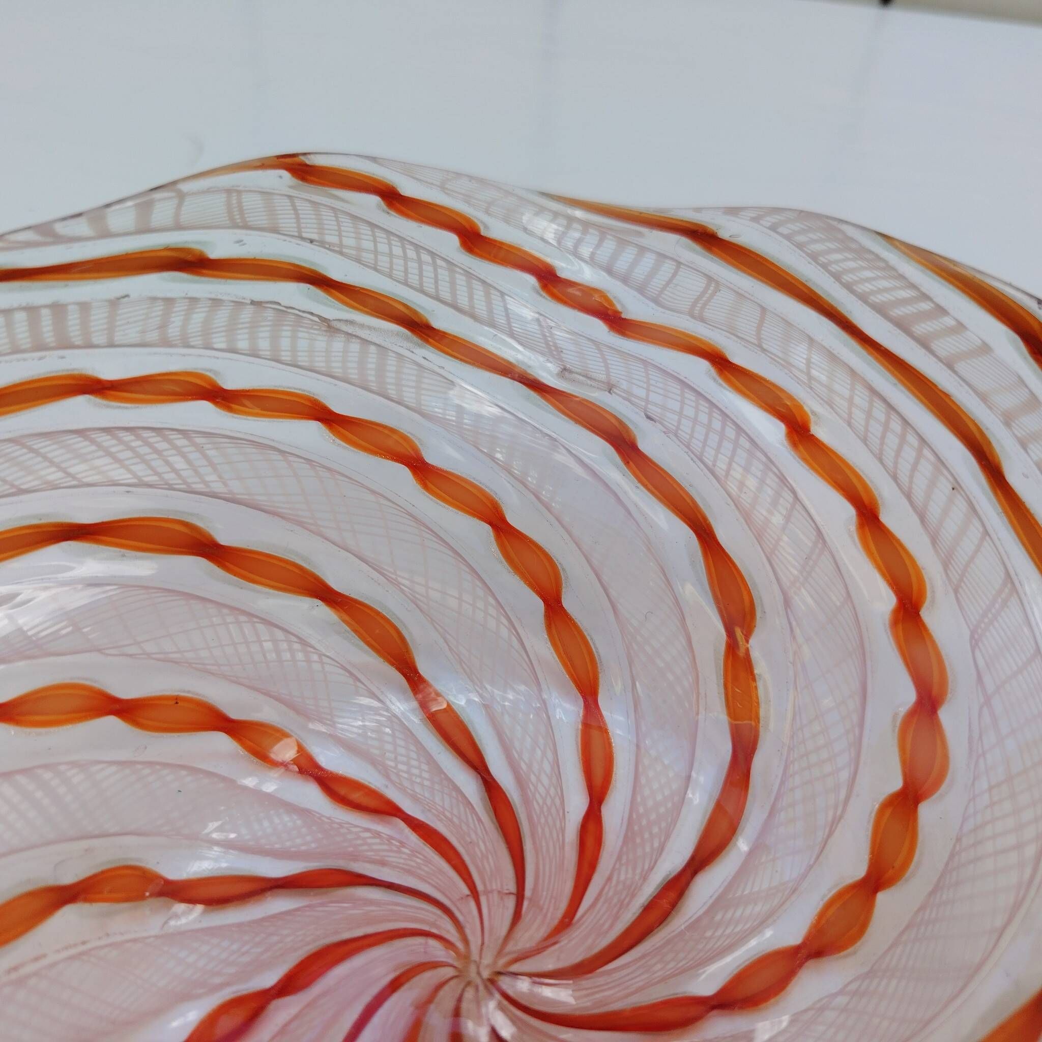 Vide poche vintage en verre soufflé de Murano