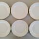 Old Earthenware Dinner Plates Hamage and Moulin des Loups White and Vintage Golden Fillet