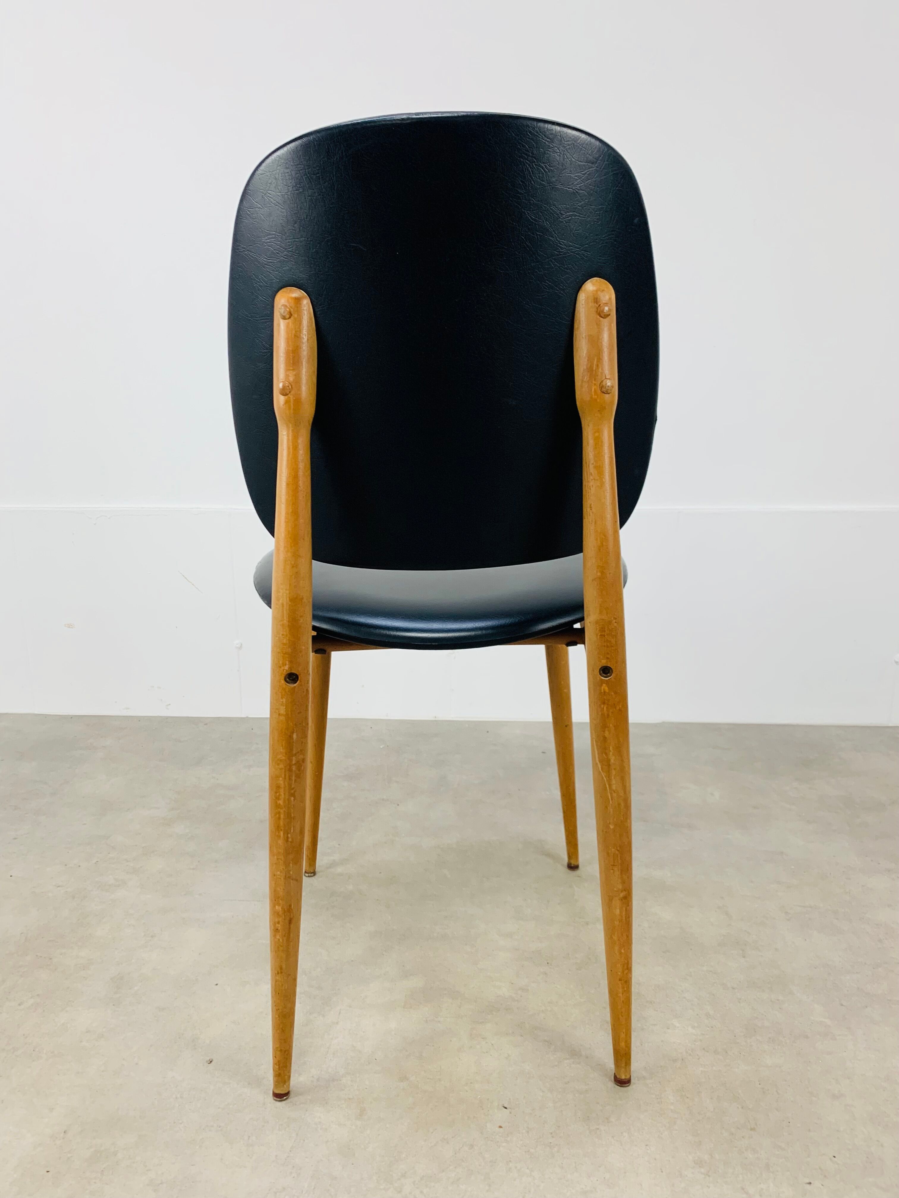 4 Baumann Pegasus chairs, black, 60s