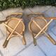 Vintage bamboo chairs and caning