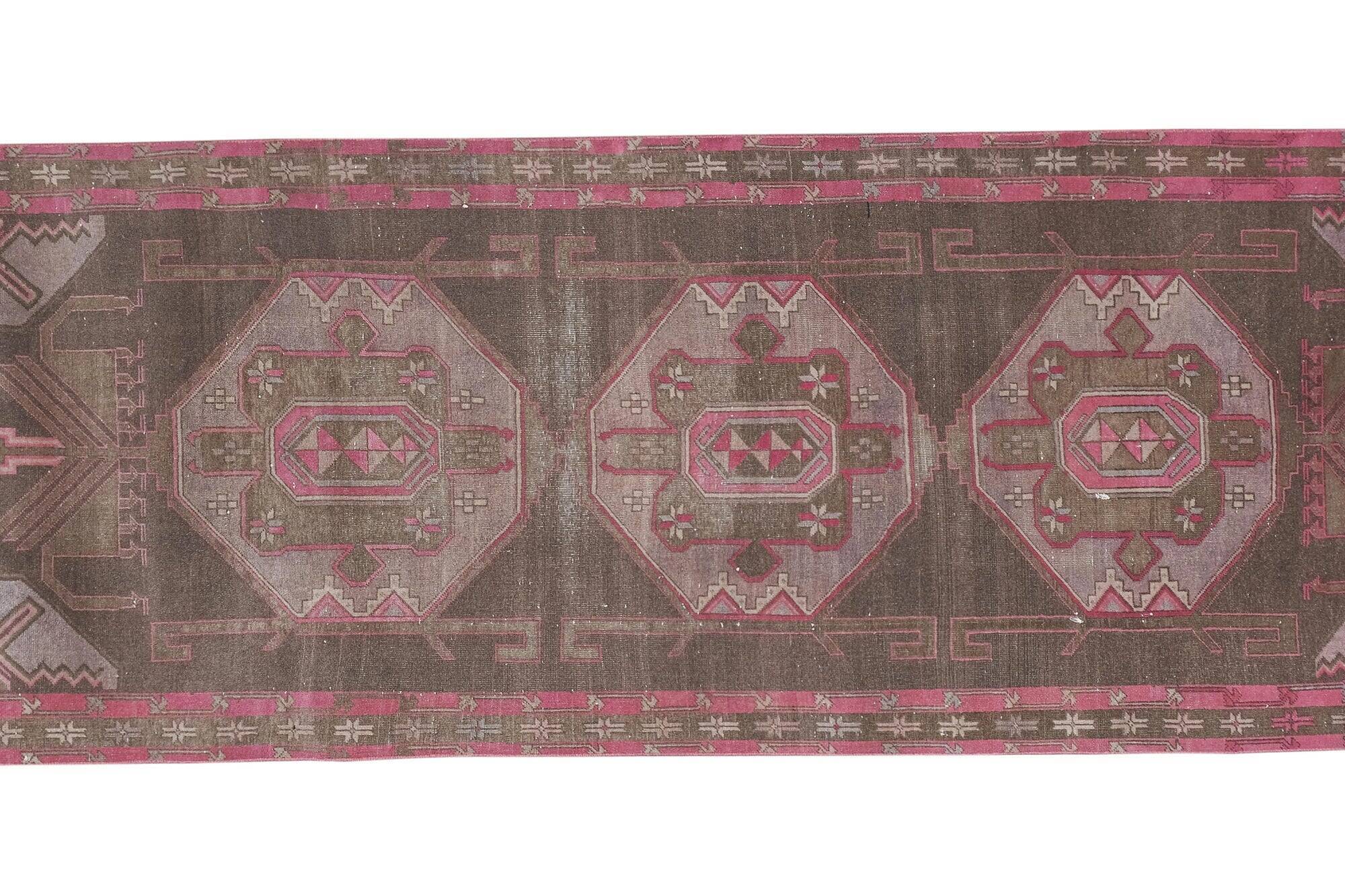 Vintage Turkish hallway rug 115x302 cm