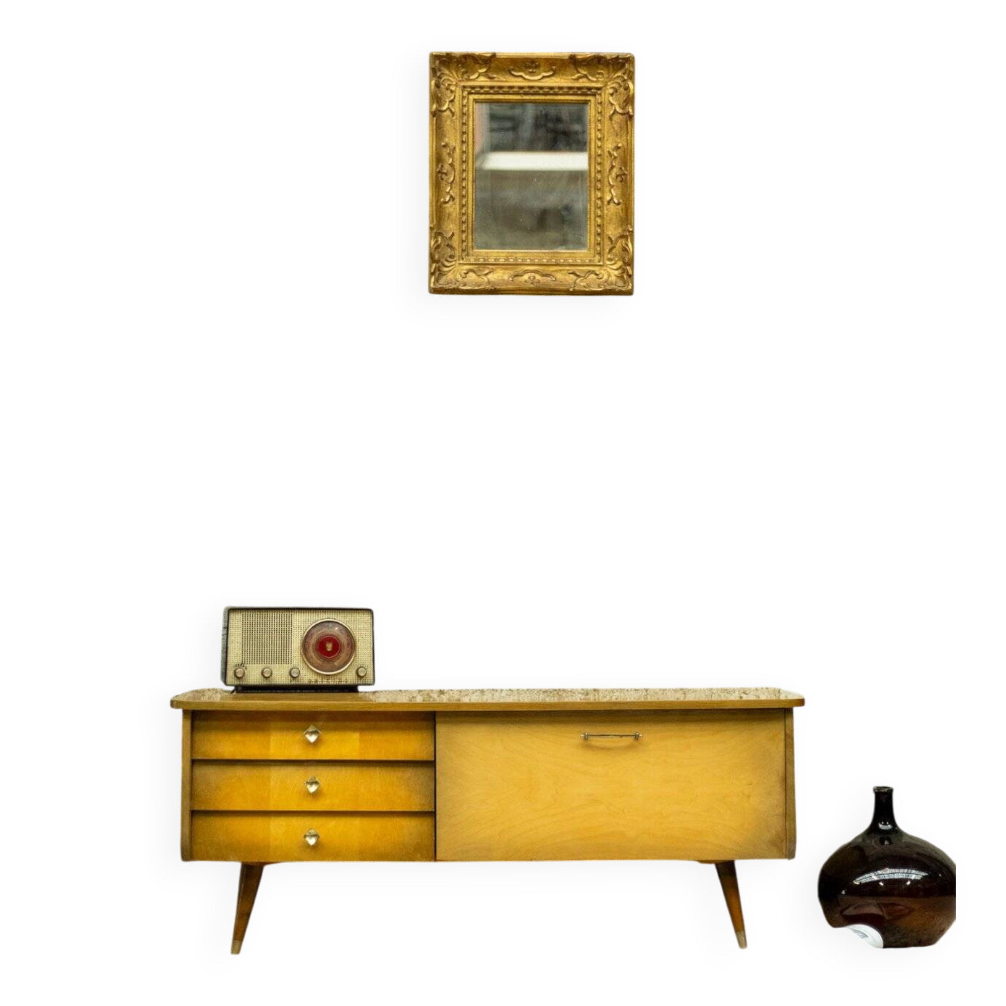Enfilade meuble tv vintage look scandinave