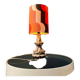 Space Age table lamp in orange ceramic West Germany Fat Lava