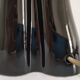 Black ceramic and opaline design hand lamp 90s