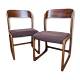 Pair of Baumann chairs model "sled" 1960