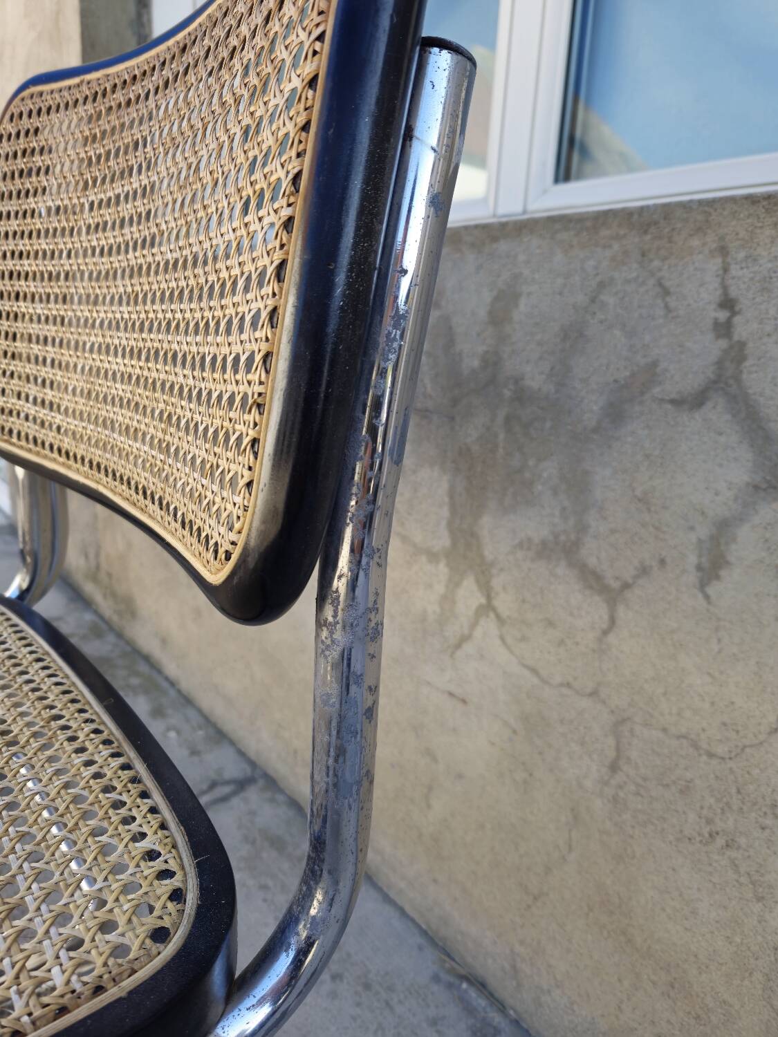 Set of 4 Marcel Breuer chairs model B32 in cane