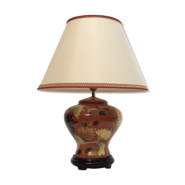 Lampe à poser en céramique avec abat-jour fabrication Français contemporain dimension : H-60xD25cm-