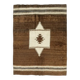 Vintage Turkish Hand-Knotted Wool Cotton Brown Kilim Area Rug 148x198