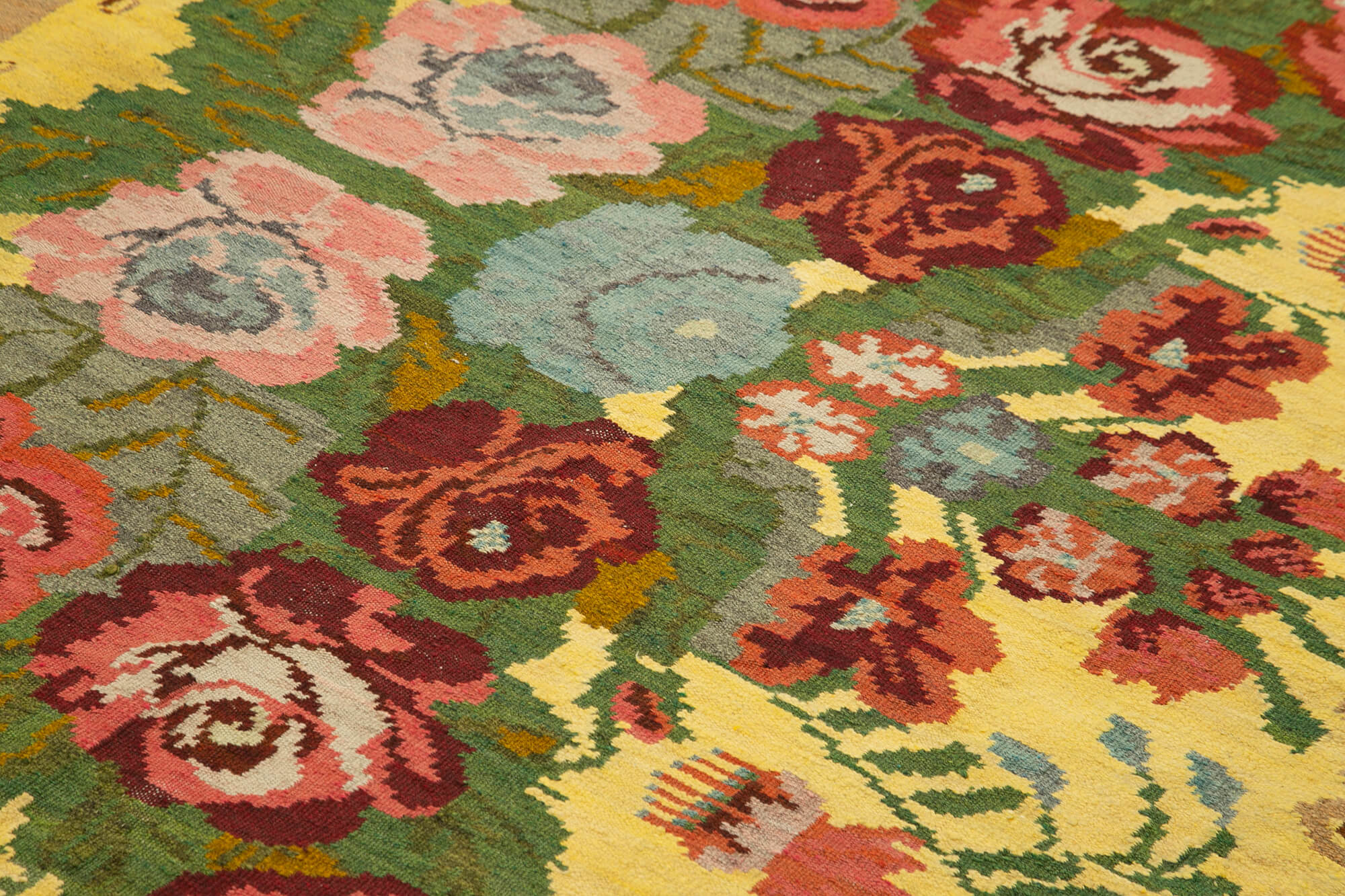 Handwoven Vintage Flatweave Brown Kilim 200 cm x 246 cm - 23362