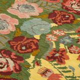 Handwoven Vintage Flatweave Brown Kilim 200 cm x 246 cm - 23362