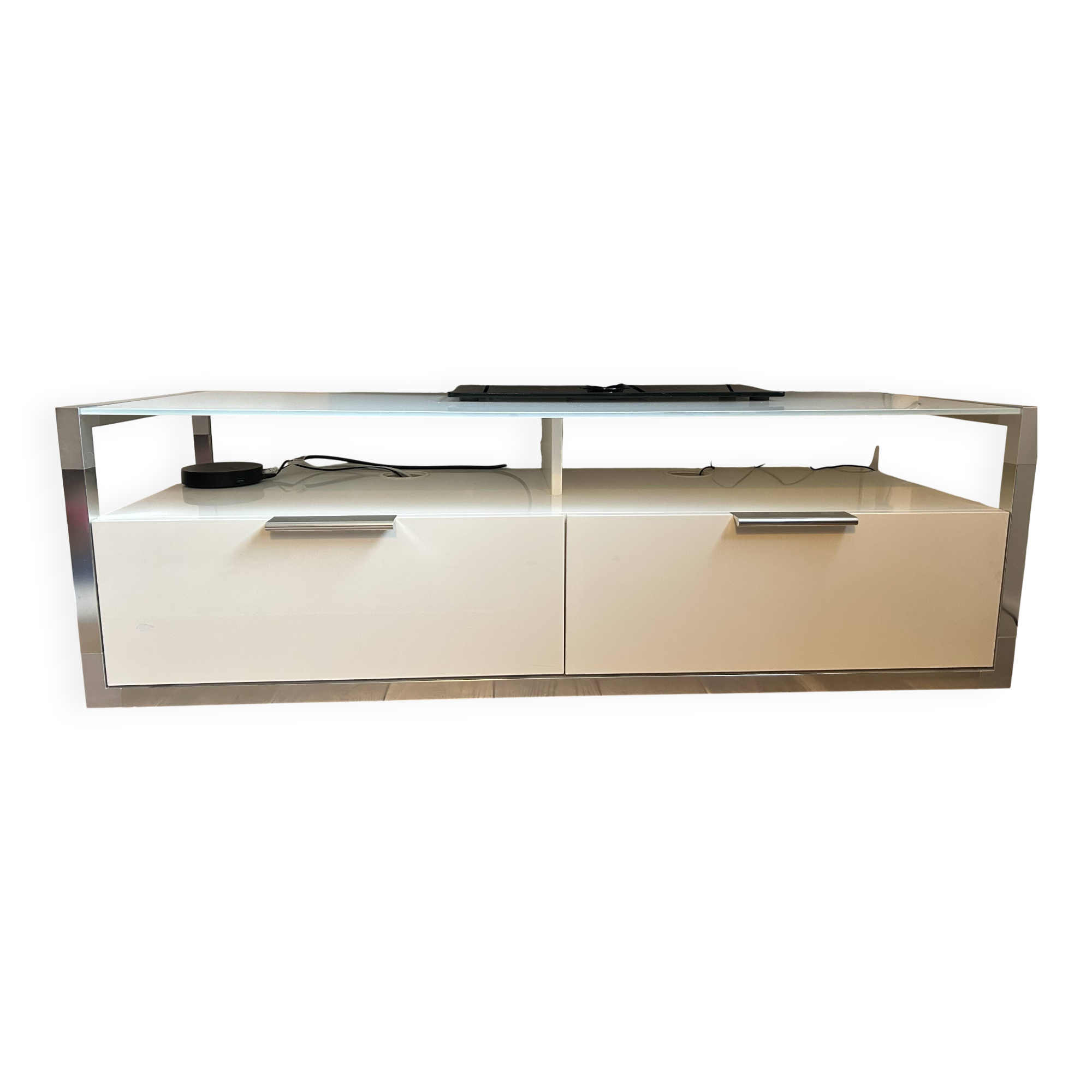 Meuble TV blanc laqué Ligne Roset
