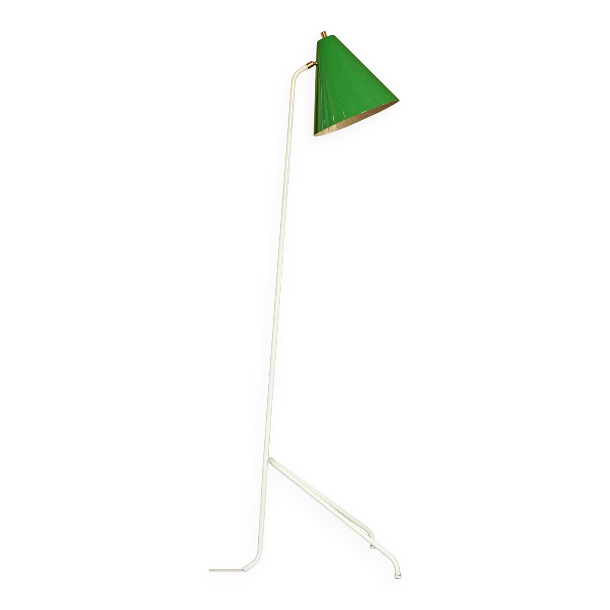 Lampadaire tripode Grasshopper vert, Willem Hagoort, 1950s