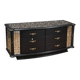 Commode époque Art Déco en bois laqué et mosaique de miroirs