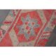 1970s Turkish Oushak Handmade Wool Cotton Red Runner Rug 86x344