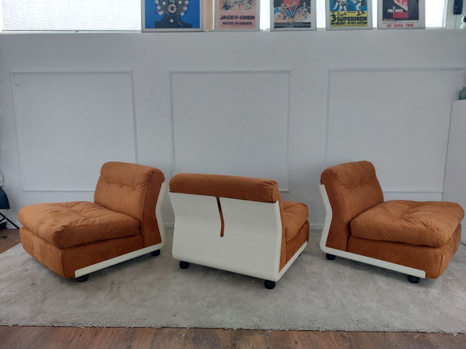 3 Amanta armchairs by Mario Bellini for C&B Italia (reupholstered)