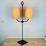 Brutalist lamp from Objet Insolite in metal, vintage