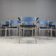 Minimalist metal and plywood stackable armchairs by Gijs Van Der Sluis