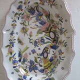 Compotier, soup tureen, vegetable dish in Rouen earthenware