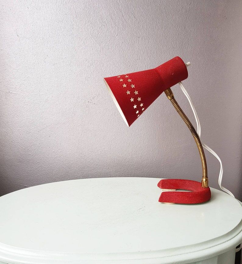 Metal desk lamp Raak Amsterdam 1960 Gooseneck