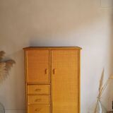 Armoire en rotin vintage