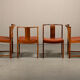 Steen Eiler Rasmussen Rosewood with leather dining chairs Model 700
