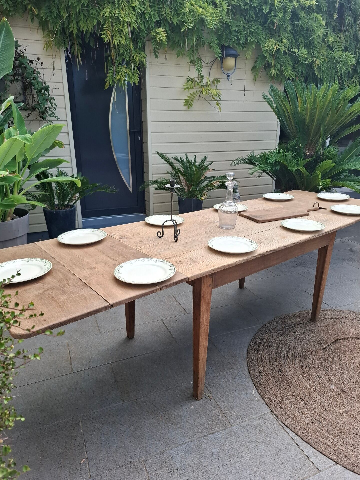 No53 table de ferme avec rallonges