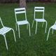4 metal chairs, 50s