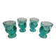 Turquoise glass egg cups