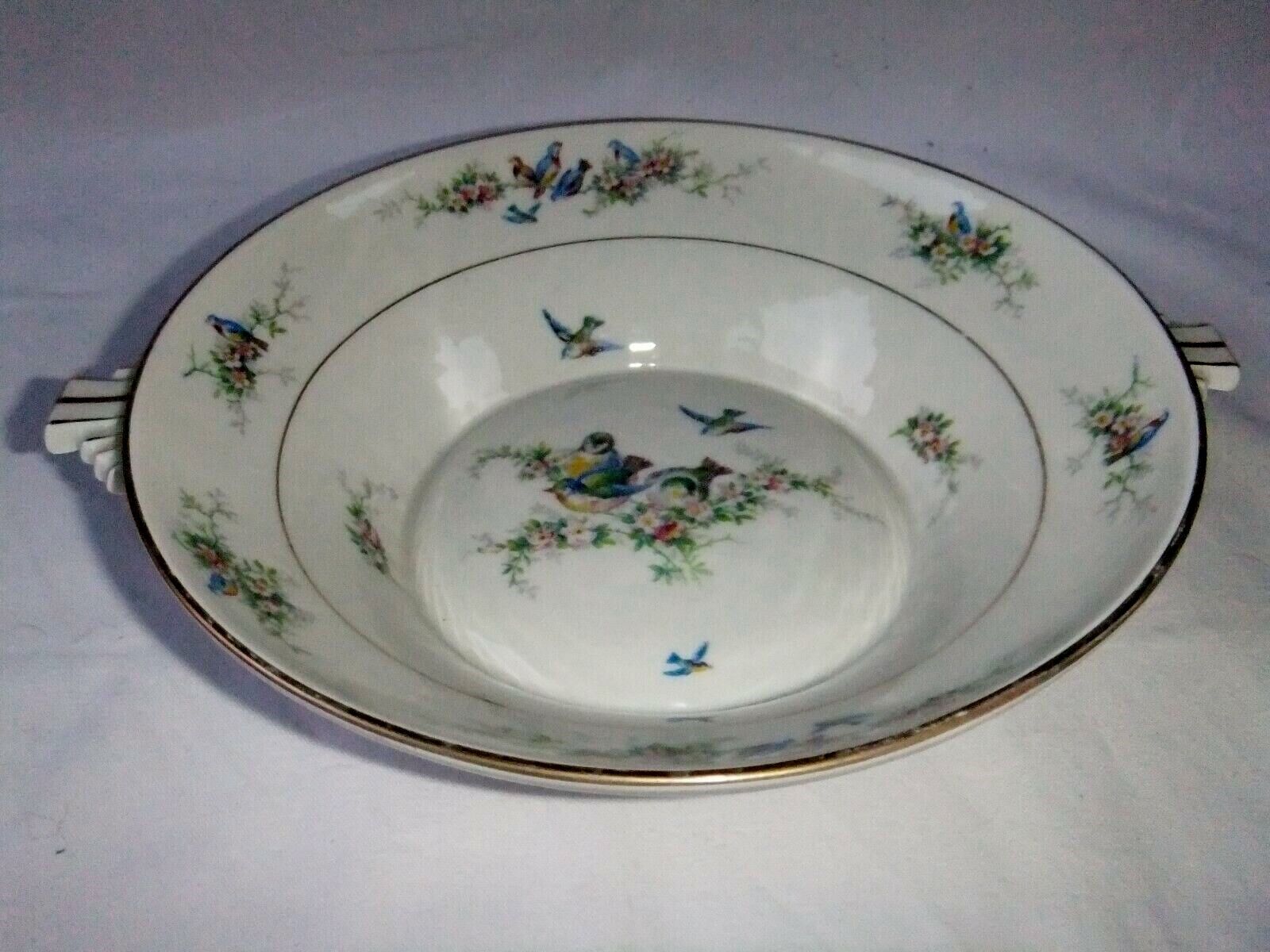 Old dish Chapus Frères Limoges France art deco bird décor Jane Aber Algiers